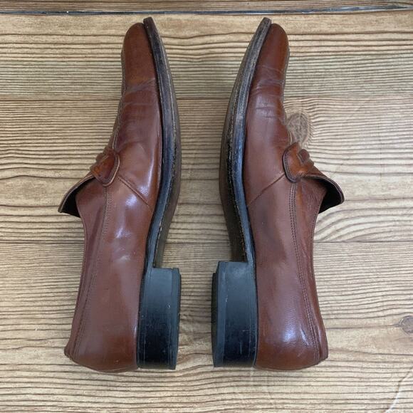 The Florsheim Shoe Men's Loafers Size 10.5 B Brown Leather Slip On Shoes - Picture 6 of 12